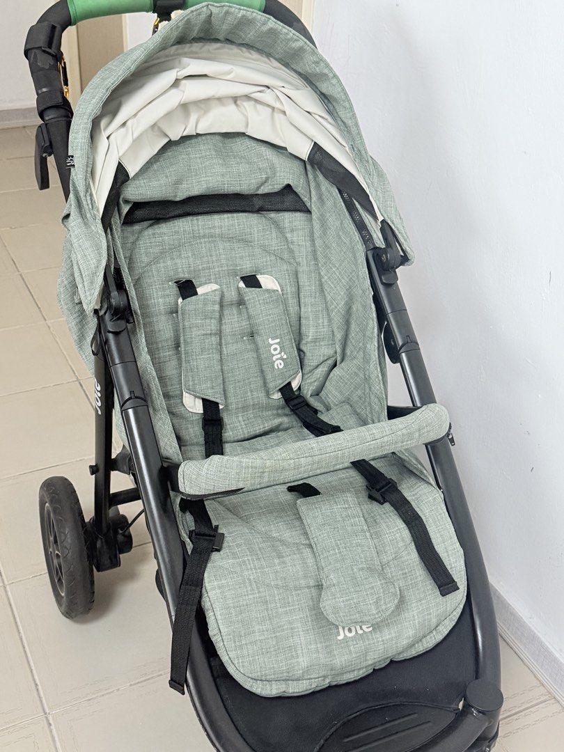 Joie Stroller (Category: Strollers) located in Singapore. Submitted by missoverthinking (Listing ID 1439147938, Image 2). Description: Pls read What u see is what u get Stroller come with raincover. All no smelly, used with care, pushes very smoothly, still in great working condition. Used for about 3 years, it has some minor scratches and a bit of dust only ( see photo ). Self collect 760327.