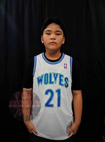 Kevin Garnett Minnesota Timberwolves Jersey (Category: Activewear) located in Manila. Submitted by topjerseyph (Listing ID 1439140991, Image 1). Description: Kevin Garnett Minnesota Timberwolves Throwback Jersey ₱1,350 only Available in small to 2XL High density embroidery 🪡 Premium quality Design also available Preorder 7-10 days COD nationwide 🚚 We ship worldwide 🌍 More jersey designs are available Send us a message to order 📩.