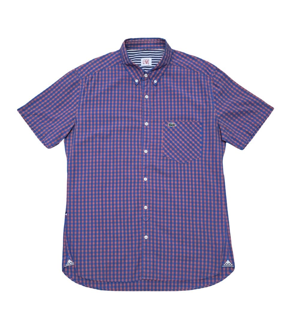 Lacoste Live Checkered Short Sleeve Shirt (Category: Tshirts & Polo Shirts ) located in Angeles City. Submitted by recyclecenter (Listing ID 1439211496, Image 2). Description: Size 41 fits M -L Shoulder 18 inches Width 21 inches Length 29.5 inches.