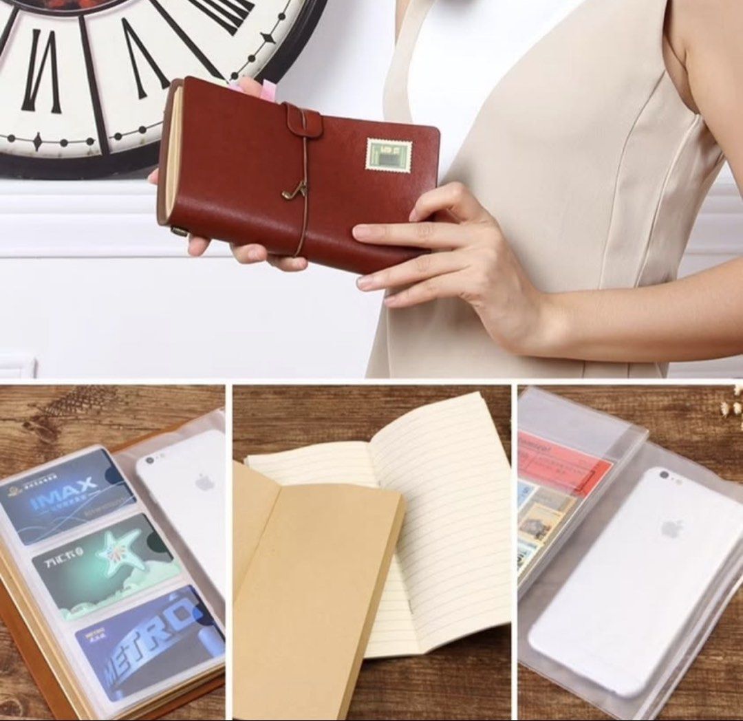 Leather Notebook with Kraft Paper and Card Storage (Category: Stationery & School Supplies) located in Manila. Submitted by ruthcamille (Listing ID 1439222357, Image 3). Description: - Leather notebook with string closure - Includes kraft paper, lined paper, card storage bag, and PVC storage bag - Available in a variety of colors - Designed to hold cards and a phone - Ideal for journaling, note-taking, and organizing Free name engraving! .