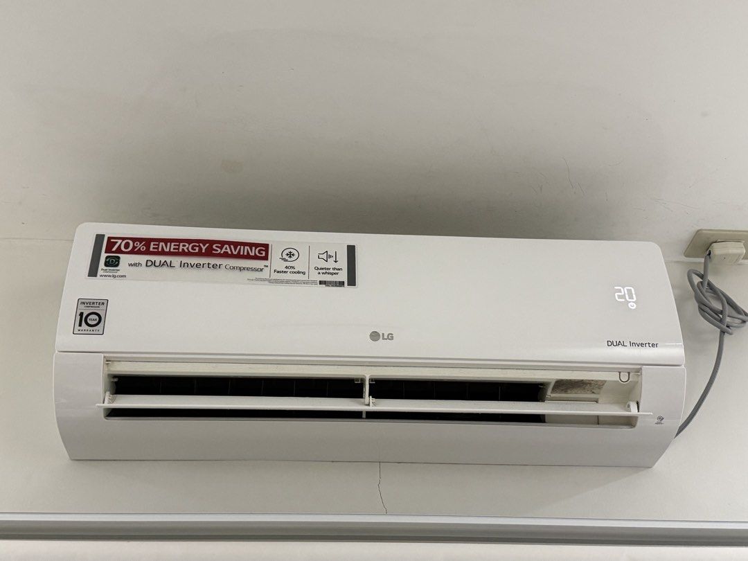 LG Dual Inverter Air Conditioner (Category: Air Conditioning and Heating) located in Santa Barbara. Submitted by mathildaoshop (Listing ID 1439222277, Image 1). Description: - LG Dual Inverter Air Conditioner - 70% Energy Saving with Dual Inverter Compressor - 40% Faster Cooling - Quieter Operation - Displays 20°C - 10-Year Warranty.