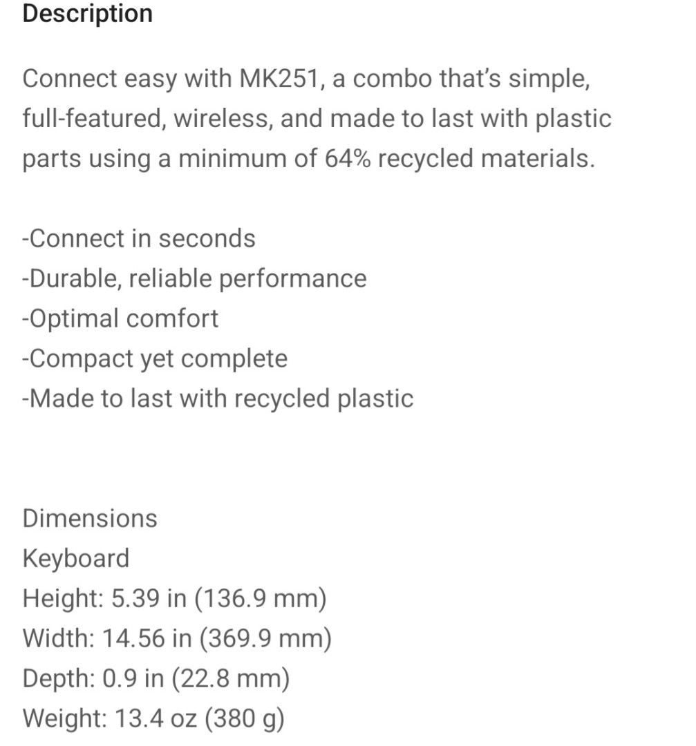 Logitech K251 Wireless Bluetooth Keyboard460512834000015361