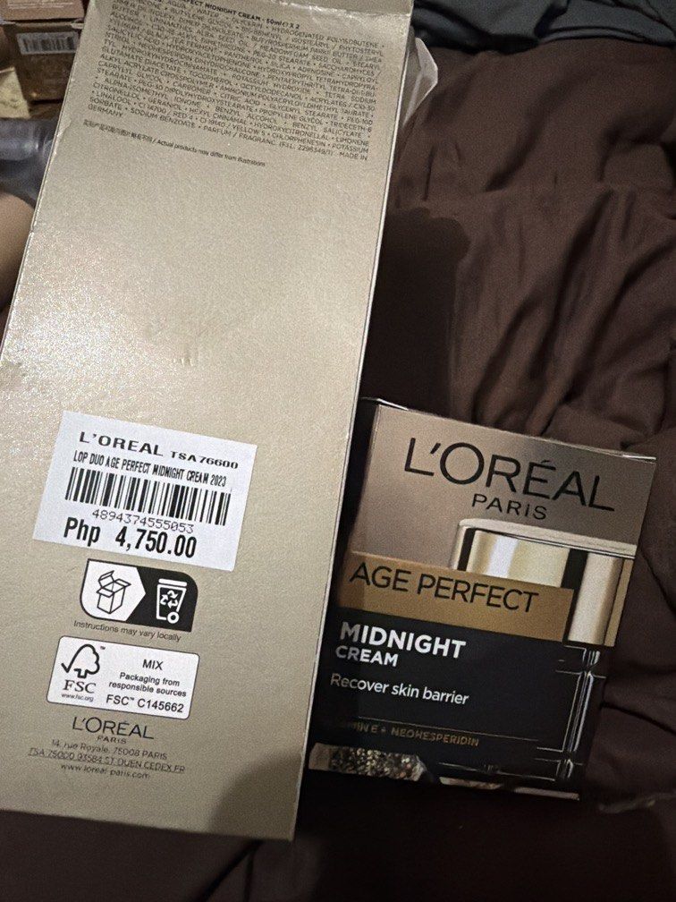 Loreal Age Perfect Midnight Cream (Category: Face Care) located in Manila. Submitted by mvx.xv (Listing ID 1439200451, Image 1). Description: Brand new Never opend.