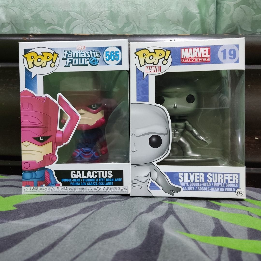 Marvel Funk POP Bundle (Category: Comics & Manga) located in Manila. Submitted by lvlup_toys (Listing ID 1439106730, Image 3). Description: Please Take Time to Read !!! All in good Condition unless stated Protectors Included SET PRICE - PHP 1500 Marvel Silver Surfer #19 Galactus #565 Cyclops # 502 Iceman # 504 Beast #505 Angel #506 - (glued to the flight stand considered as free) Payment: Bank transfer (BPI/GOTYME) MoS: For Pickup (LALAMOVE/GRAB)