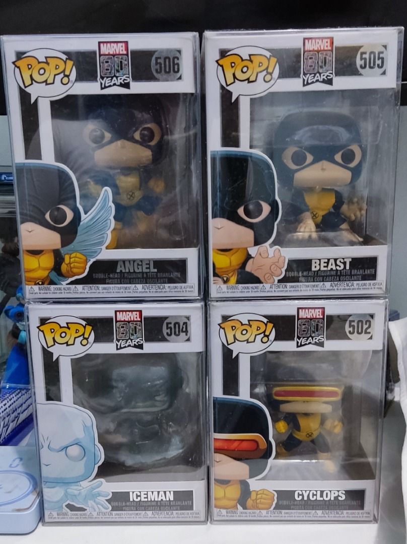 Marvel Funk POP Bundle (Category: Comics & Manga) located in Manila. Submitted by lvlup_toys (Listing ID 1439106730, Image 2). Description: Please Take Time to Read !!! All in good Condition unless stated Protectors Included SET PRICE - PHP 1500 Marvel Silver Surfer #19 Galactus #565 Cyclops # 502 Iceman # 504 Beast #505 Angel #506 - (glued to the flight stand considered as free) Payment: Bank transfer (BPI/GOTYME) MoS: For Pickup (LALAMOVE/GRAB)