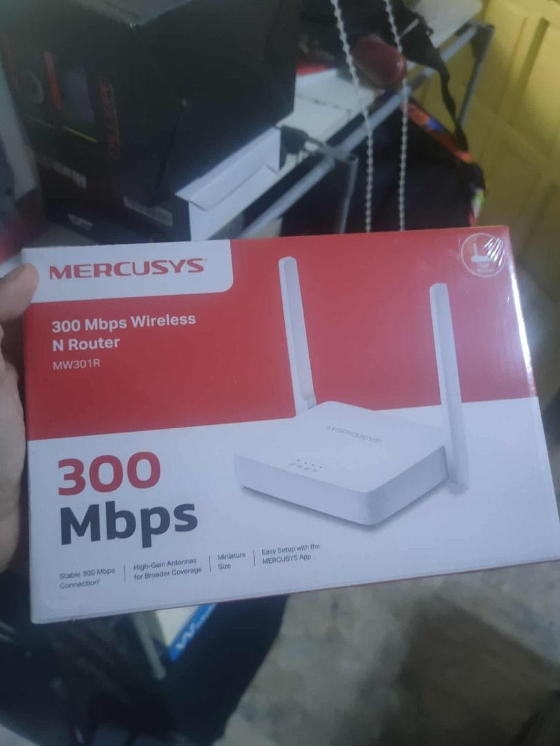 Mercusys MW301R 300Mbps Wireless N Router (Category: Networking) located in Santa Maria. Submitted by victorioustech (Listing ID 1439199938, Image 1). Description: 🌐 Affordable and reliable WiFi router for home and office use! Mercusys MW301R 300Mbps Wireless N Router 📶💻 ✅ 300Mbps Wireless Speed ✅ 2 High Gain 5dBi Antennas ✅ Wide WiFi Coverage ✅ Stable Internet Connection ✅ Easy Setup ✅ Compact and Simple Design ✅ Perfect for home, apartment, 