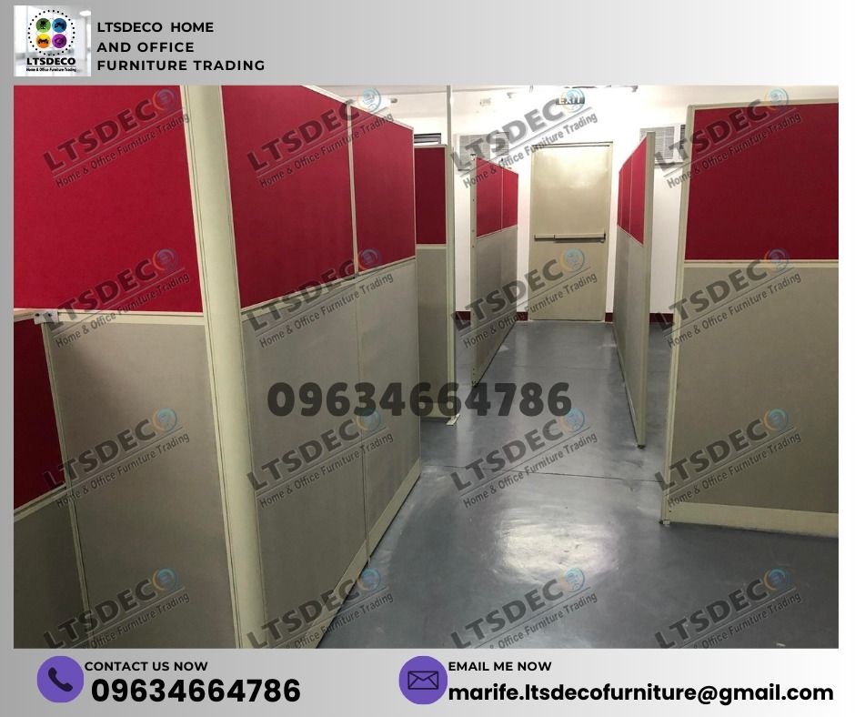 new wall panel divider office partition furnitures (Category: Office Furniture & Fixtures) located in Caloocan City. Submitted by sanchez444 (Listing ID 1439250567, Image 2). Description: For inquiries, quotations, estimates, and orders, please contact us for faster transactions or kindly send your floor plan layout via email. 👩‍💼 Look for Ms. 𝐋𝐈𝐑𝐀𝐀 Sales Executive - 📞 V I B E R NUMBER: 𝟎𝟗𝟔𝟑𝟒𝟔𝟔𝟒𝟕𝟖𝟔 📞 W H A T S APP NUMBER: 𝟎𝟗