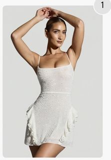 white linen wedding dress LaDivine KV1133W Pleated Short Bridal A Line Mini Wedding Dress