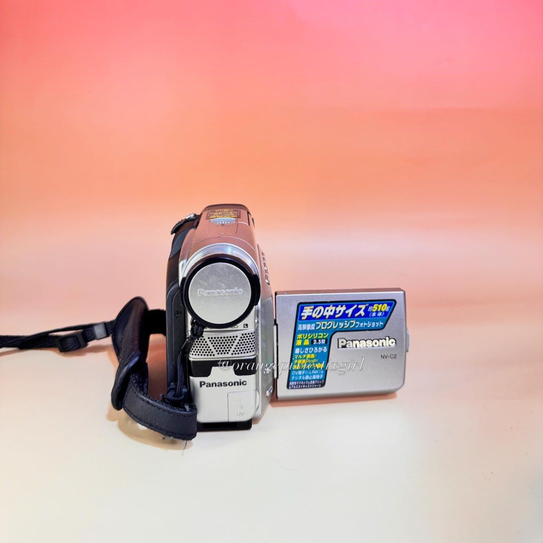 Panasonic NV-C2 MiniDV Camcorder (Category: Video Cameras) located in Bulacan. Submitted by orangepixiestixgirl (Listing ID 1423527337, Image 2). Description: ‼️message me on ig, @orangepixiestixgirl for inquiries and transactions‼️ ‼️ CAN’T REPLY HERE ‼️ Panasonic NV-C2 MiniDV Camcorder 10x Optical Zoom 100x Digital Zoom Zoom working —Video playback and tape loading/ejecting are fully functional. —Viewfinder working. —Records video and photos to