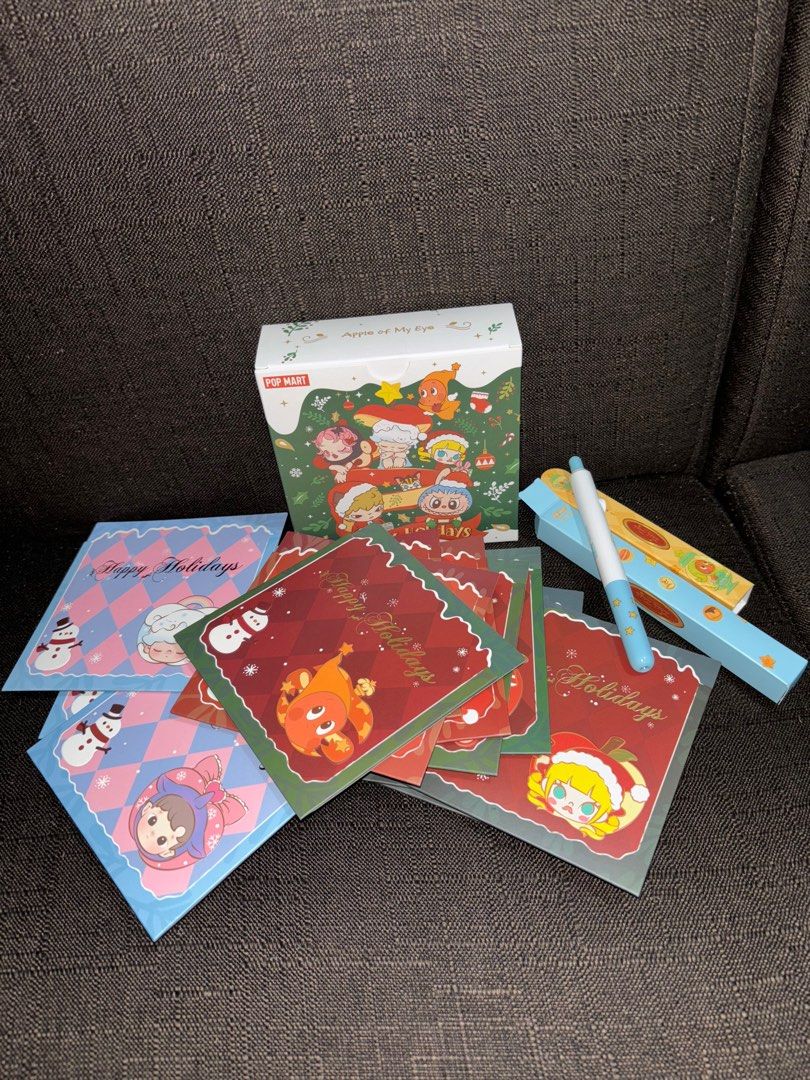 Popmart Christmas Greeting Cards (Category: Designer & Blind Box Toys) located in Manila. Submitted by shopiness___ (Listing ID 1439247262, Image 2). Description: available 2 boxes.