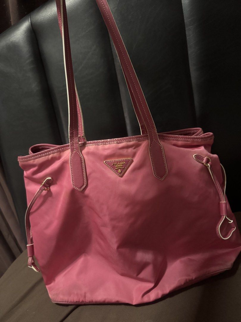 Prada Pink Tote Bag (Category: Luxury Bags & Wallets) located in Manila. Submitted by madzm (Listing ID 1439122314, Image 1). Description: - Authentic Prada Nylon tote bag - Project Bag .