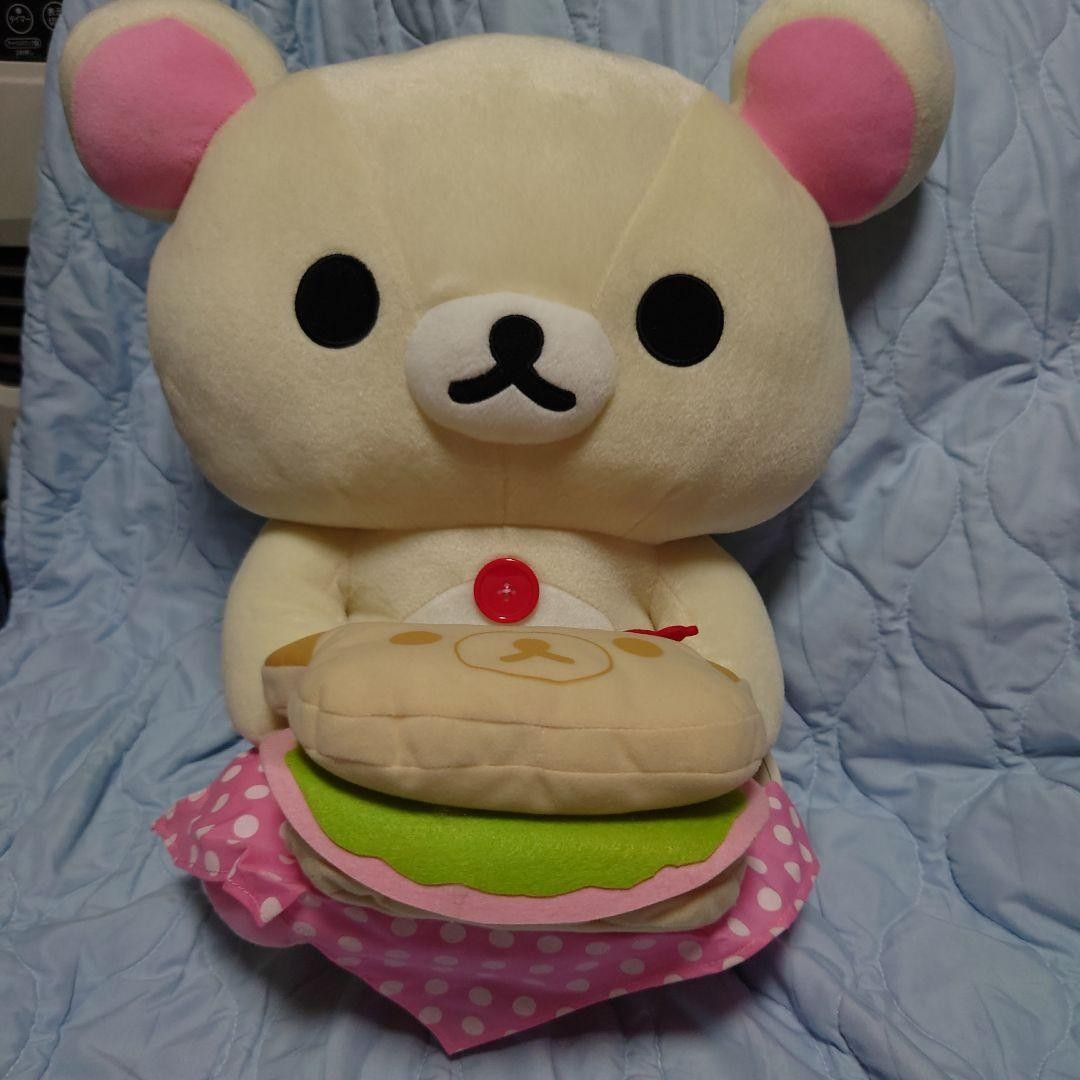 RARE Korilakkuma Sandwich (Large) (Category: Plushies & Soft Toys) located in Caloocan City. Submitted by jianliahj (Listing ID 1439125934, Image 1). Description: Photo not mine but i have the exact same one can send thru chat. Can make an offer basta hindi babaratin. MEETUP OR JNT 📍 LIPA CITY, ROBINSON.