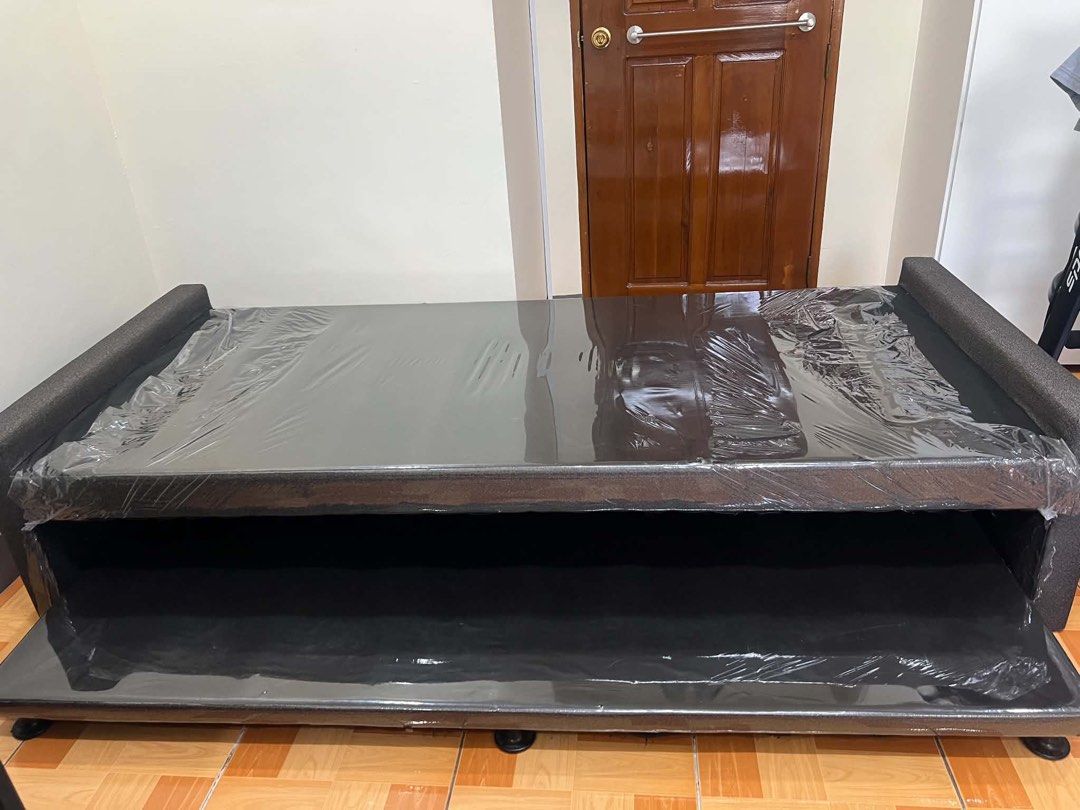 Salem Bed Frame (Single) with pullout (Category: Bed Frames & Mattresses) located in Manila. Submitted by eunicefaye (Listing ID 1439174056, Image 2). Description: Salem Bed Frame (Single)🛏️ - With pullout bed base - Model: Osmond - Size: 36” x 75” x 12” - Color: Dark gray - Condition: Used (with plastic in some areas) 🏷️Php 8,000 only (Retails in store for Php 13,995. Save Php 5,995) Pick up Location: Sampaloc, Manila (near NU Nazareth).