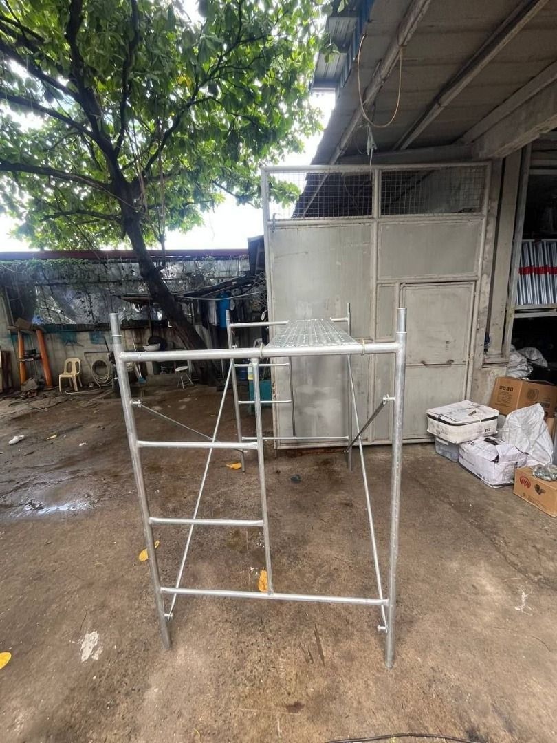 Scaffolding Set (Category: Everything Else Others) located in Manila. Submitted by 09171479278_elsie. (Listing ID 1439093355, Image 2). Description: Scaffolding Set Specs: 1.2m x 1.7m Included: 2 hframes 2 xbraces 4 jointpins.