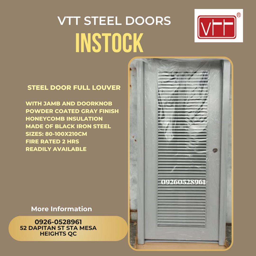 STEEL DOOR WITH LOUVER (Category: Locks, Doors & Gates) located in Caloocan City. Submitted by vttsteeldoor-chelle (Listing ID 1439142769, Image 2). Description: .