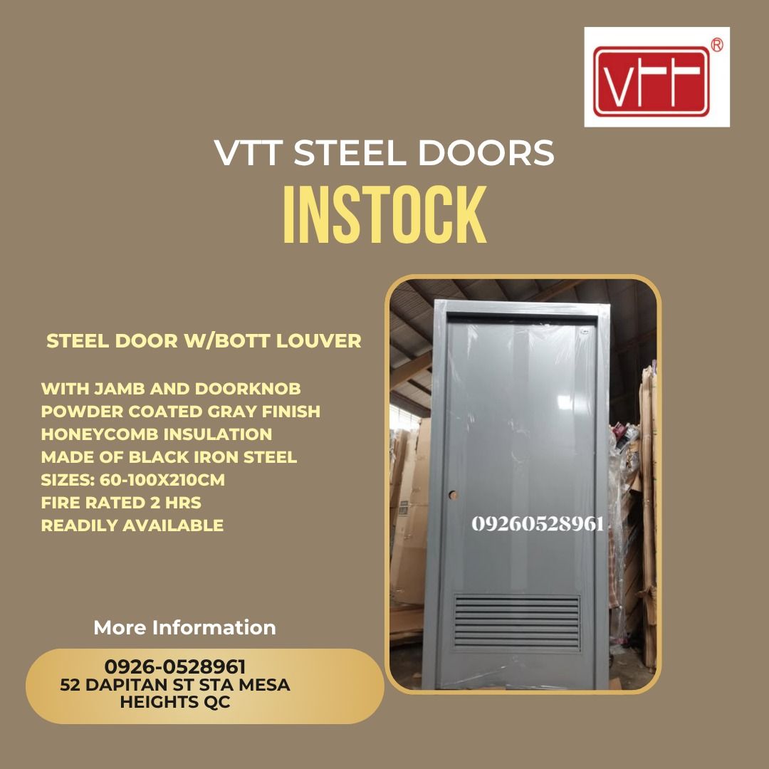 STEEL DOOR WITH LOUVER (Category: Locks, Doors & Gates) located in Caloocan City. Submitted by vttsteeldoor-chelle (Listing ID 1439142769, Image 1). Description: .