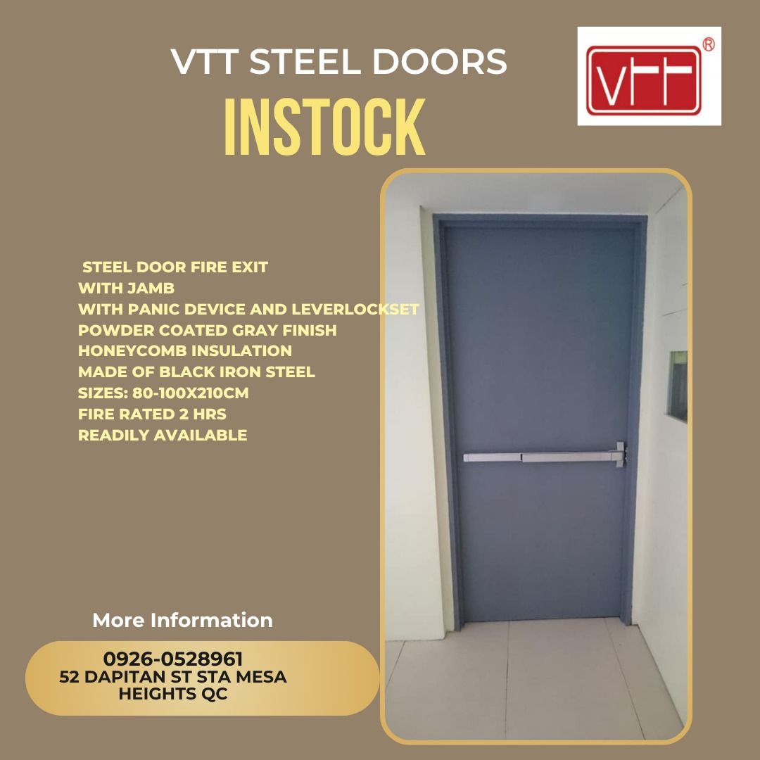 STEEL FIRE EXIT DOOR (Category: Locks, Doors & Gates) located in Caloocan City. Submitted by vttsteeldoor-chelle (Listing ID 1439142859, Image 2). Description: .