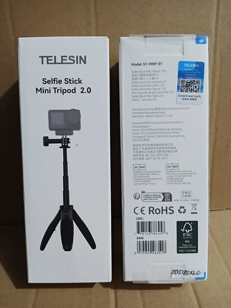 TELESIN Selfie Stick Mini Tripod 2.0 for Action Camera (Category: Tripods & Monopods) located in Manila. Submitted by mxrx_ (Listing ID 1439108982, Image 2). Description: .