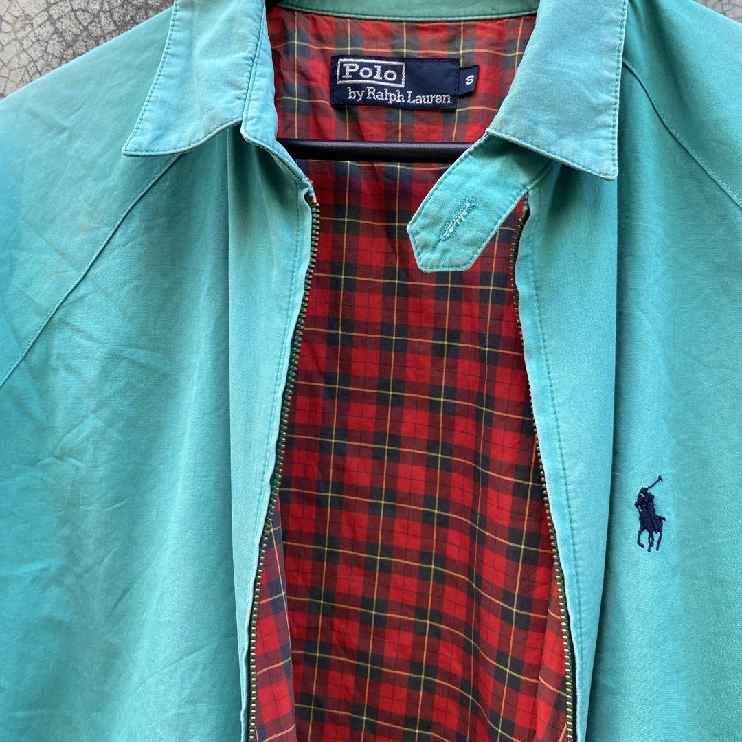 Vintage Ralph Lauren Harrington Jacket (Category: Coats, Jackets and Outerwear) located in Pasig City. Submitted by lumangkamisa (Listing ID 1439197668, Image 3). Description: Vintage RL Harrington Jacket -Small on tag 24x25.5 (Fits Medium) -Flaw: Frayed ribbings & stain (pls see pics) .