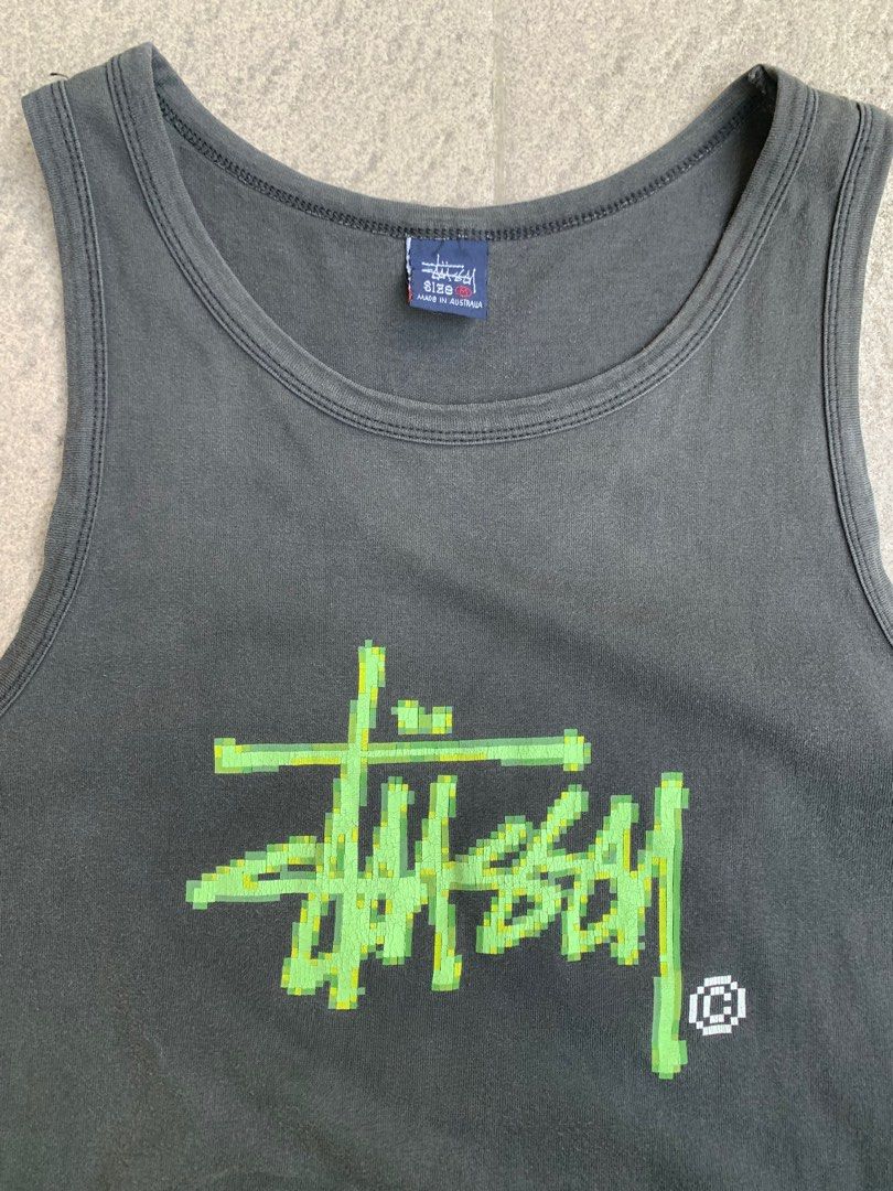 Vintage Stussy tanktop (Category: Tshirts & Polo Shirts ) located in Maria. Submitted by 8smeciv (Listing ID 1439216173, Image 3). Description: Dimension: Width-30 Length-29.