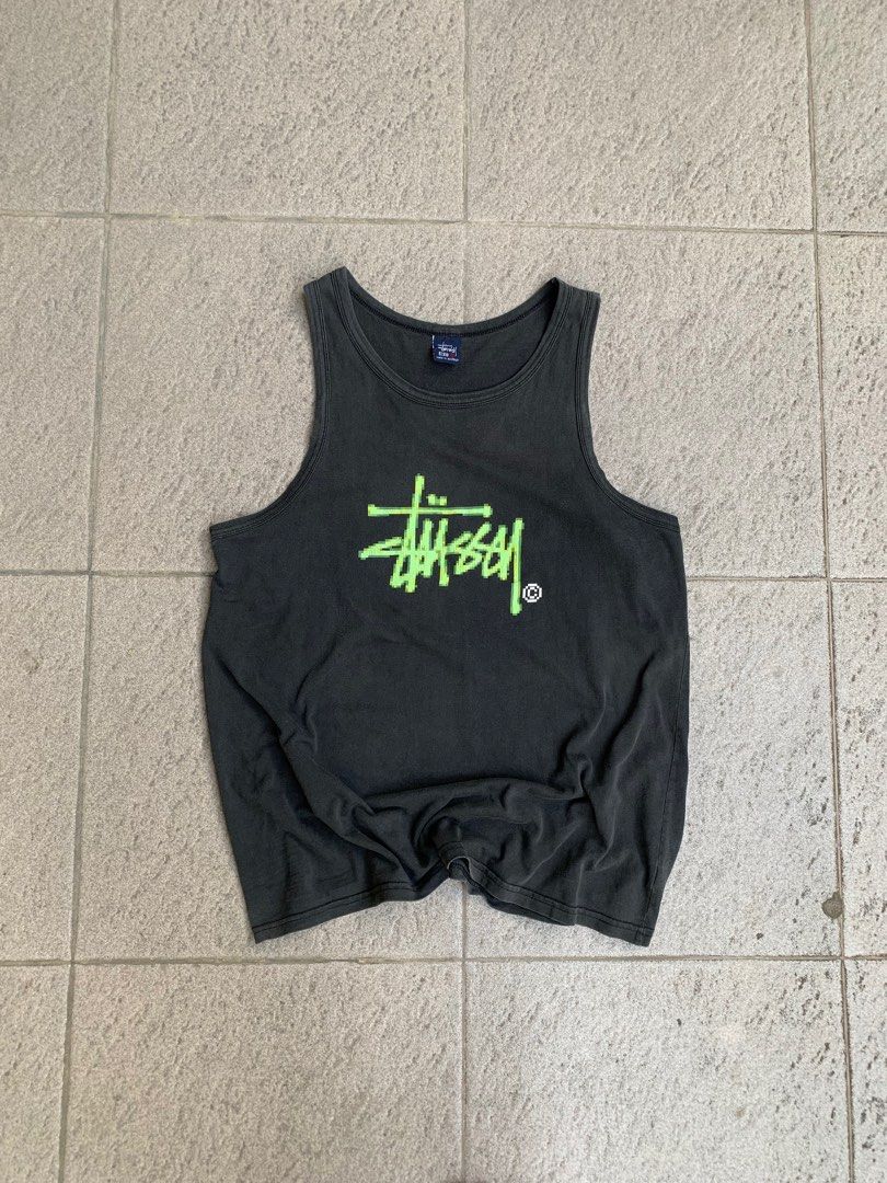 Vintage Stussy tanktop (Category: Tshirts & Polo Shirts ) located in Maria. Submitted by 8smeciv (Listing ID 1439216173, Image 1). Description: Dimension: Width-30 Length-29.