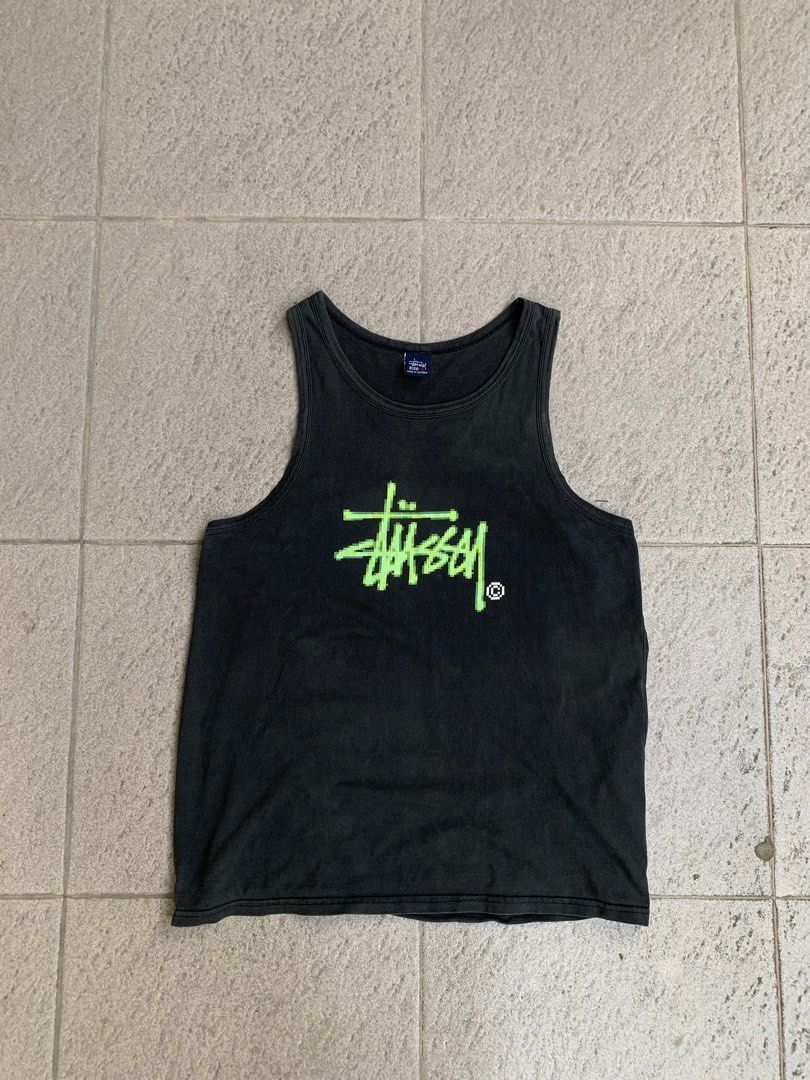 Vintage Stussy tanktop (Category: Tshirts & Polo Shirts ) located in Maria. Submitted by 8smeciv (Listing ID 1439216173, Image 2). Description: Dimension: Width-30 Length-29.
