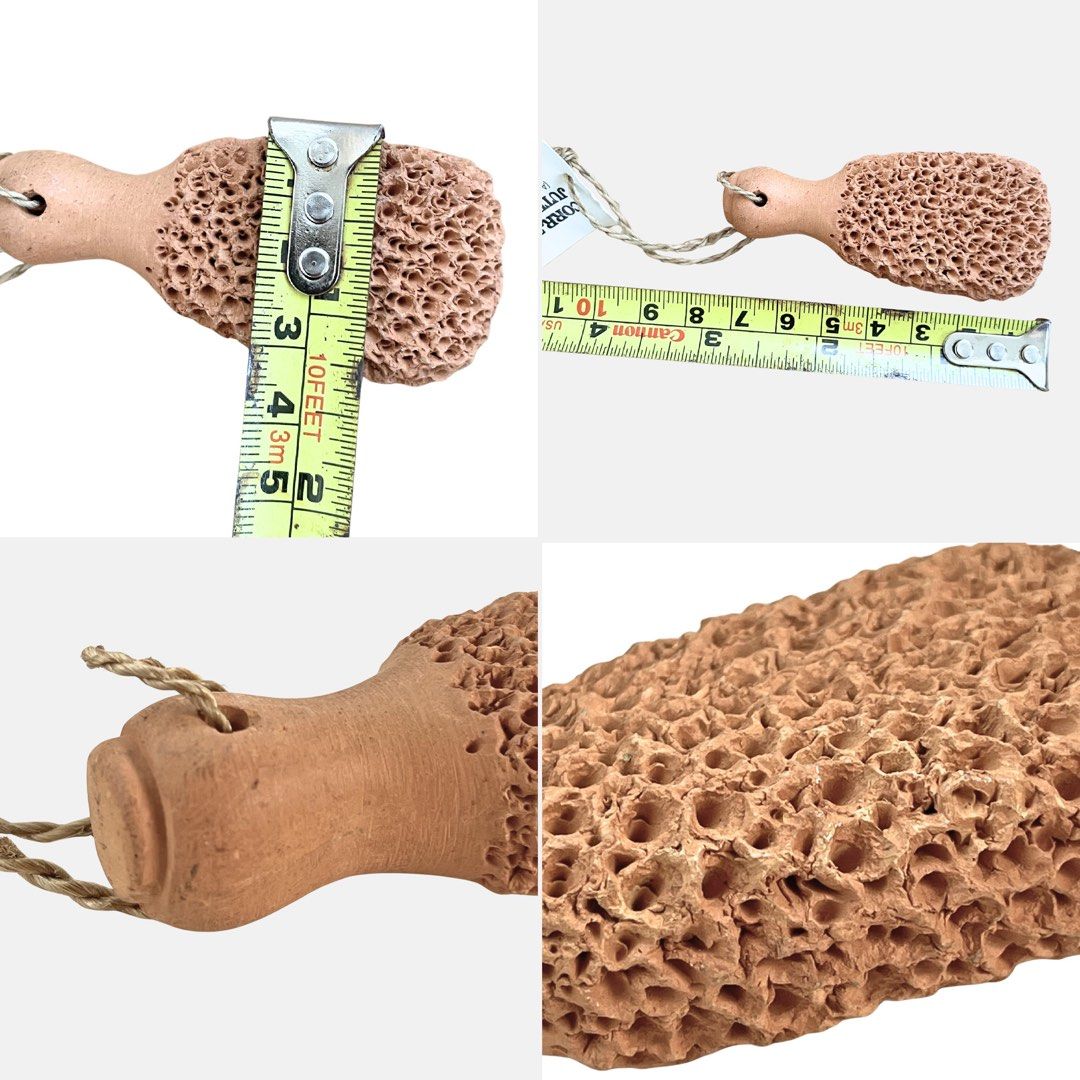 Vintage Terracotta Pumice Stone / Foot Scrubber (Handmade in Bangladesh - CORR-The Jute Works) (Category: Foot Care) located in Tagaytay City. Submitted by barenwolf (Listing ID 1439224140, Image 3). Description: Ditch the plastic and upgrade your self-care routine with this authentic, eco-friendly terracotta foot scrubber! Handmade by artisans in Bangladesh under “CORR-The Jute Works” (a renowned fair-trade project of Caritas), this unique piece
