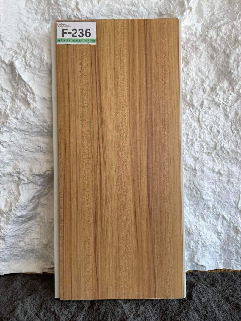 Vinyl Flooring - Assorted Wood Grain (Category: Carpets, Mats & Flooring) located in Manila. Submitted by rowenavale01715 (Listing ID 1439231017, Image 2). Description: - Assorted vinyl flooring planks - Features wood grain patterns - Available F-numbers: F-237, F-236, F-226, F-243, F-207 - Each plank has a light-colored edge - Wood grain colors vary from light to dark brown.