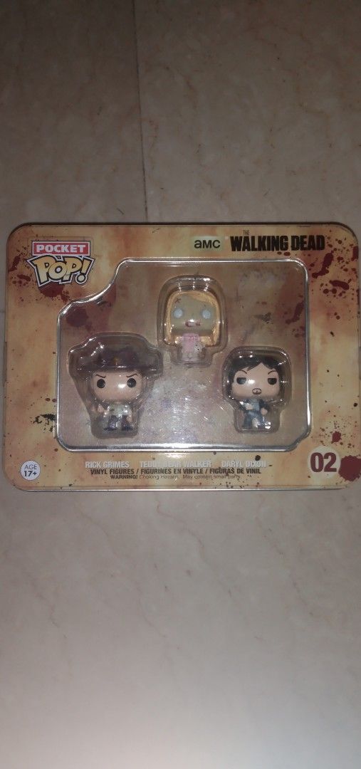Walking dead figures in tin can (Category: Figurines & Statues) located in Quezon City. Submitted by eidorableshop (Listing ID 1439093499, Image 2). Description: .