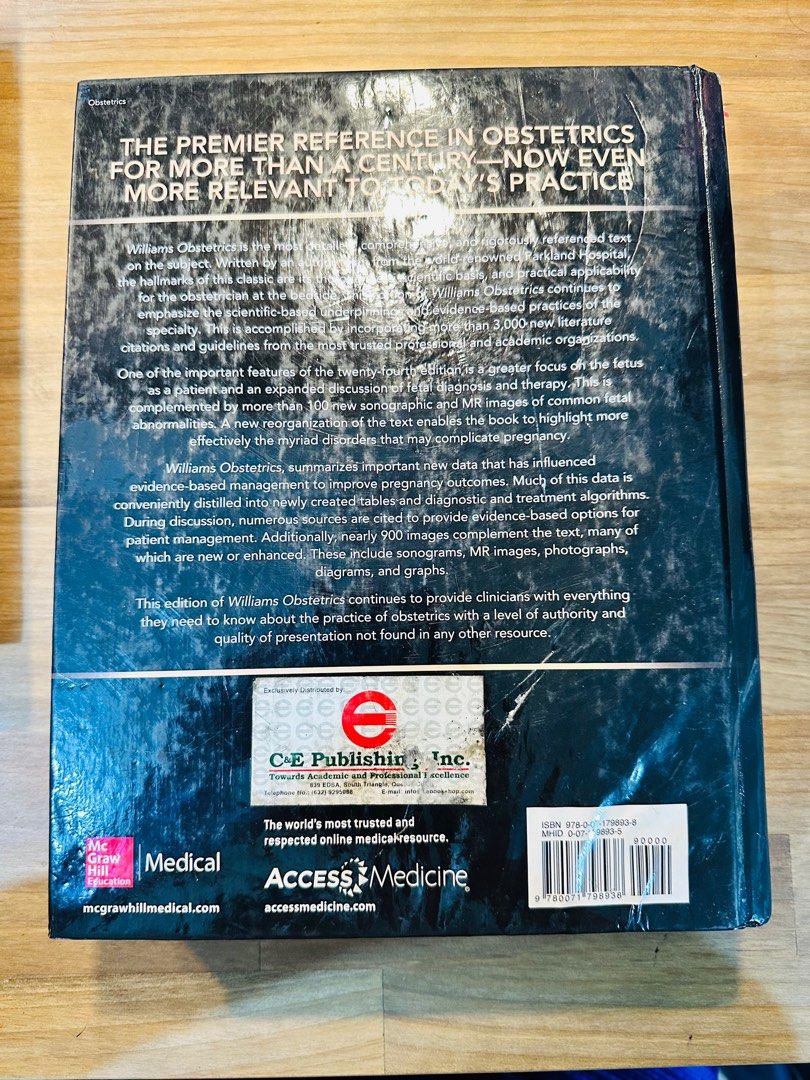Williams Obstetrics 24th edition (Category: Textbooks) located in Quezon City. Submitted by studiousstormtrooper (Listing ID 1439105377, Image 2). Description: .