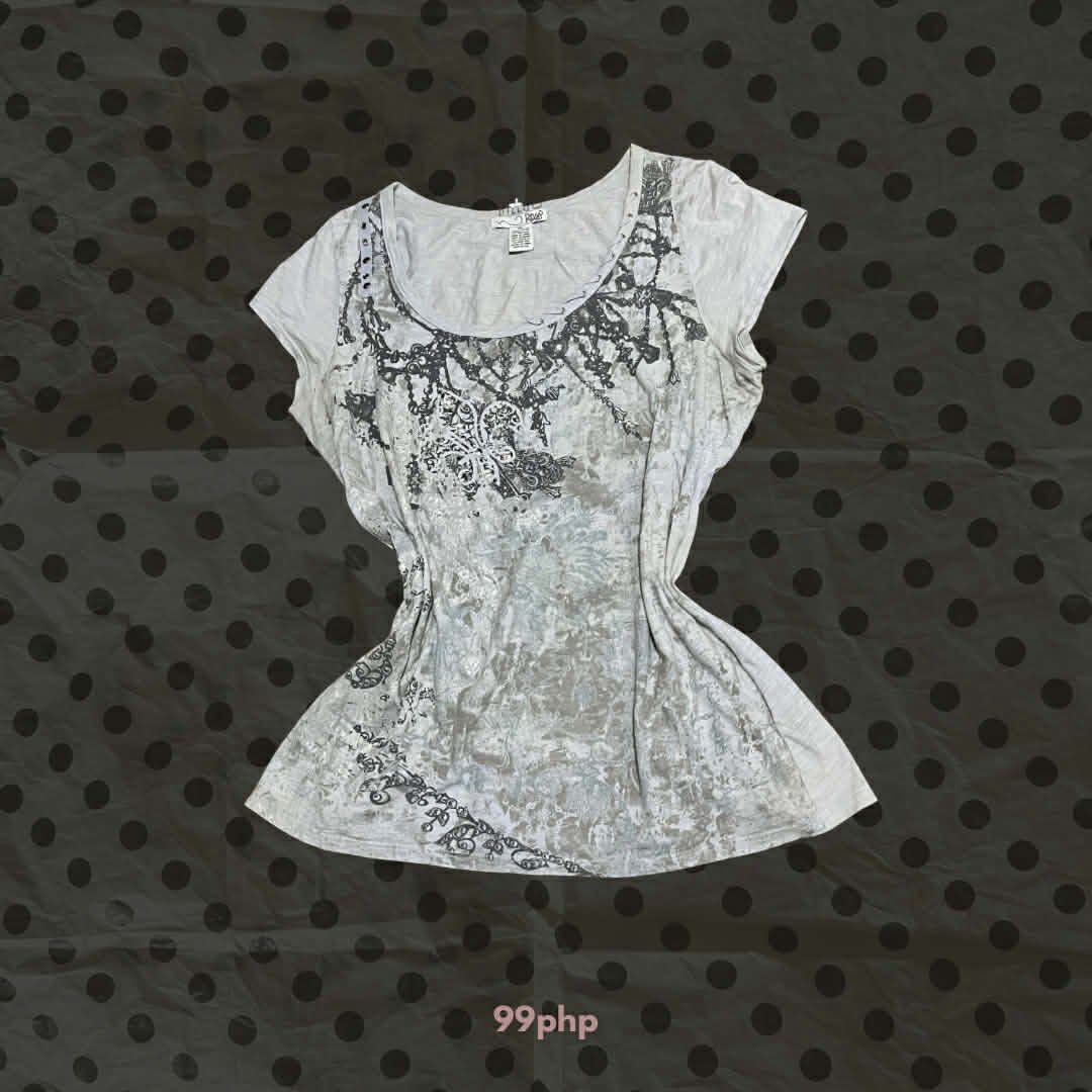 Y2k Affliction style tops (Category: Sleeveless) located in Angeles City. Submitted by __28str (Listing ID 1439109874, Image 2). Description: 99 + sf each.