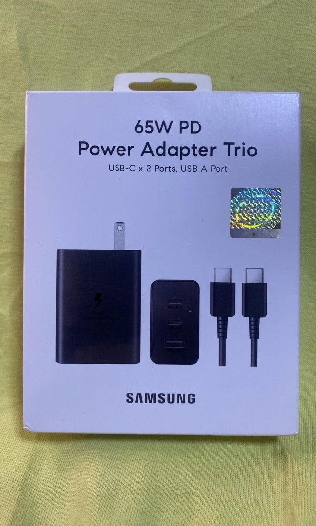 65W pd power adapter trio/cable charger (Category: Chargers & Cables) located in Manila. Submitted by milasgadgetph (Listing ID 1439342185, Image 1). Description: .