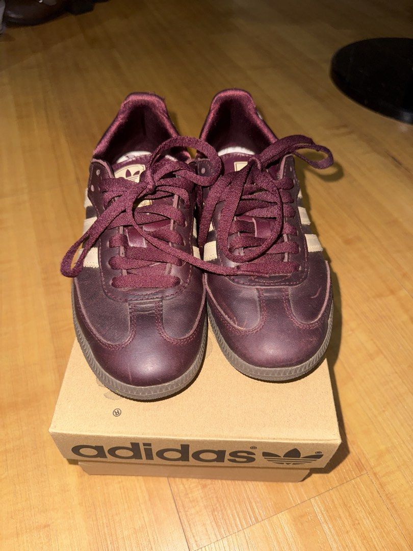 Adidas Samba OG W Maroon Sneakers (Category: Sneakers) located in Manila. Submitted by bojackunicorn (Listing ID 1439351467, Image 1). Description: - Includes original box - Made in Vietnam - Original price: PHP 6,800.00 - negotiable price.