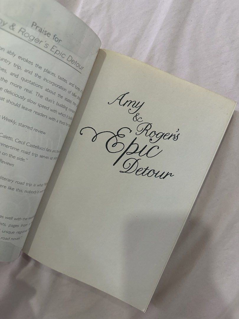 Amy & Roger's Epic Detour by Morgan Matson (Category: Storybooks) located in Cainta. Submitted by abivc (Listing ID 1439420362, Image 3). Description: - "Amy & Roger's Epic Detour" by Morgan Matson - Paperback edition .