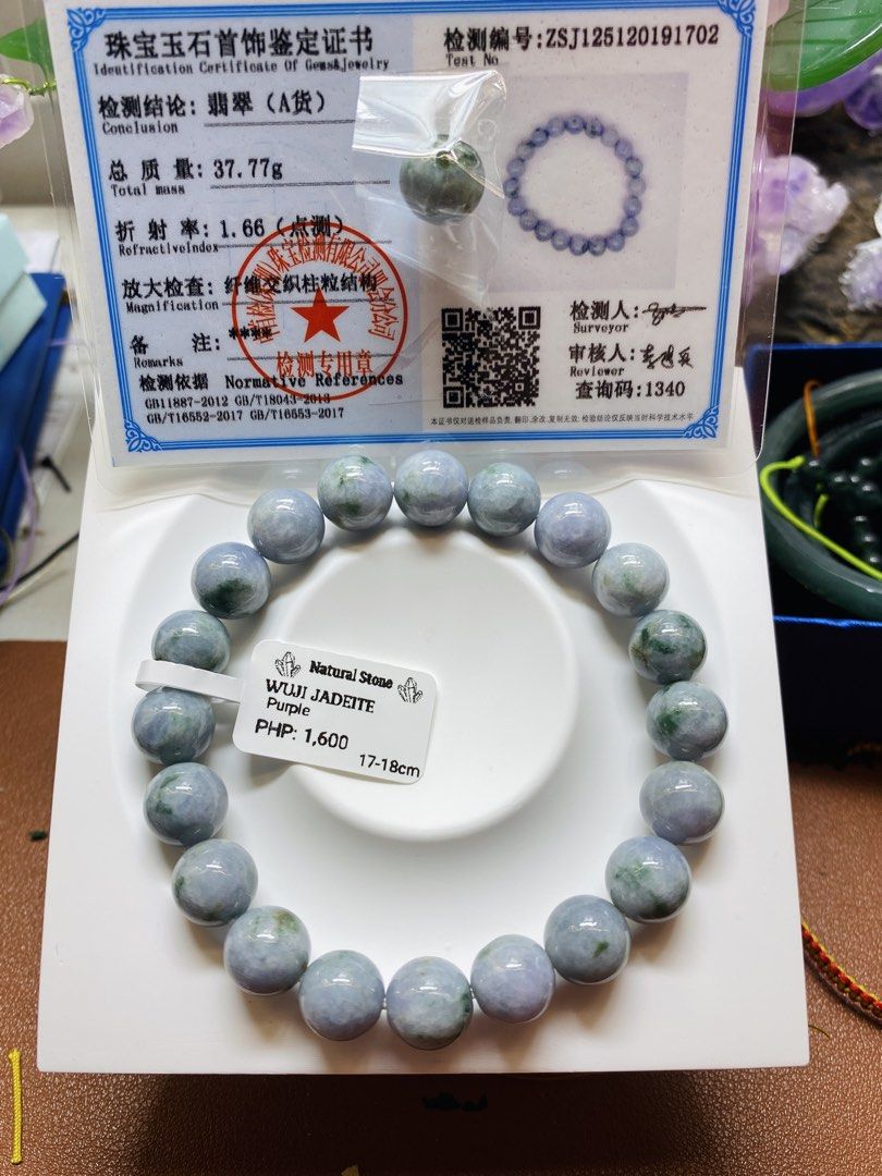Apple Green Jadeite Bracelet 17-18cm (Category: Bracelets) located in Quezon City. Submitted by u.s_cleancloset (Listing ID 1439291635, Image 2). Description: 📌PRICE ON TAGS Beautiful apple green jadeite bracelet. The bracelet has a total mass of 46.85g. The size is 17-18cm. Comes with a certificate of authenticity. A perfect accessory for any occasion..