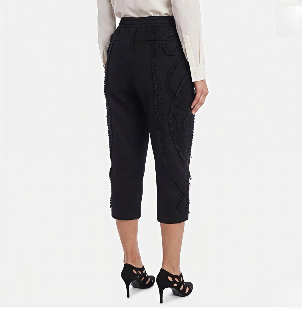 AUTHENTIC DOLCE & GABBANA TORERO CAPRI DESIGN 3/4 PANTS (Category: Luxury Apparel) located in Magalang. Submitted by itskate_cc (Listing ID 1439296961, Image 2). Description: AUTHENTIC ITEM – Excellent Condition (10/10) 📏 Actual Measurements (in inches): Waist: 30" (stretches up to 34") Length: 30" Thigh: 12.5" Leg Opening: 8" 👖 Fit: Large ✨ Condition: Excellent (Like New) ❗ Issue: None 💬 Feel free to message me for any sizing questions. I’m h