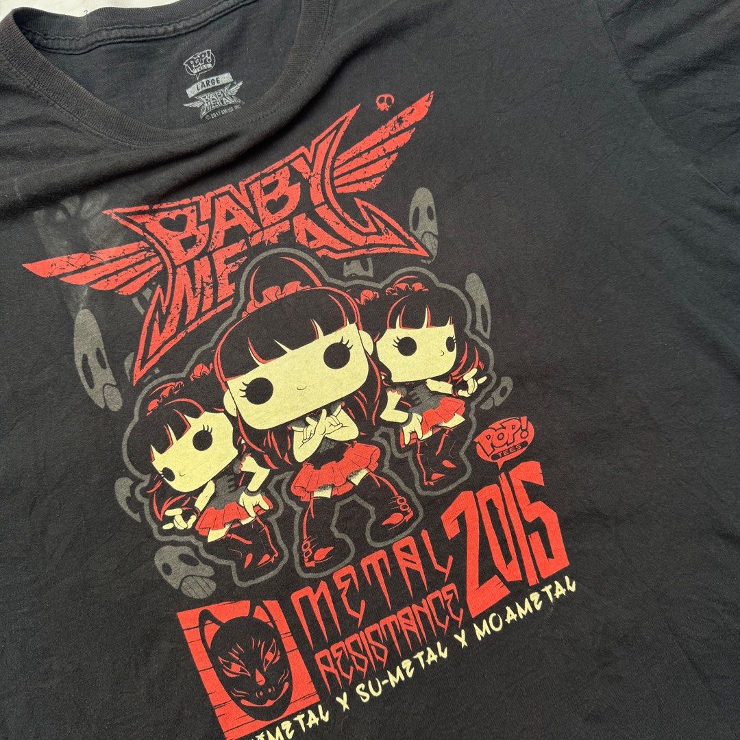 BABY METAL (Category: Tshirts & Polo Shirts ) located in Pasig City. Submitted by jaaard (Listing ID 1439395226, Image 2). Description: Size xl 24x29 Good condition Pm me.