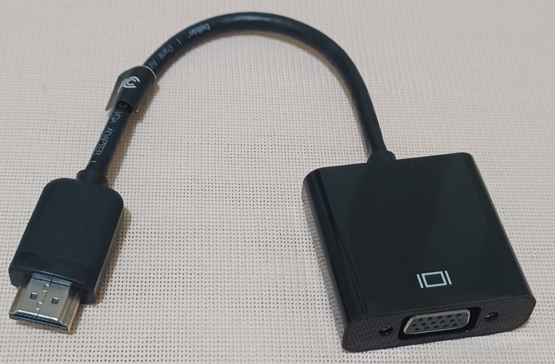 Belkin HDMI to VGA Projector Adapter (Category: Cables & Adaptors) located in Quezon City. Submitted by wjmae (Listing ID 1439276898, Image 2). Description: - Belkin HDMI to VGA adapter. - Converts HDMI to VGA for projectors and displays. - Supports audio and video output. - Includes original packaging. - Color: Black. - Convenient solution for connecting HDMI devices to VGA displays..