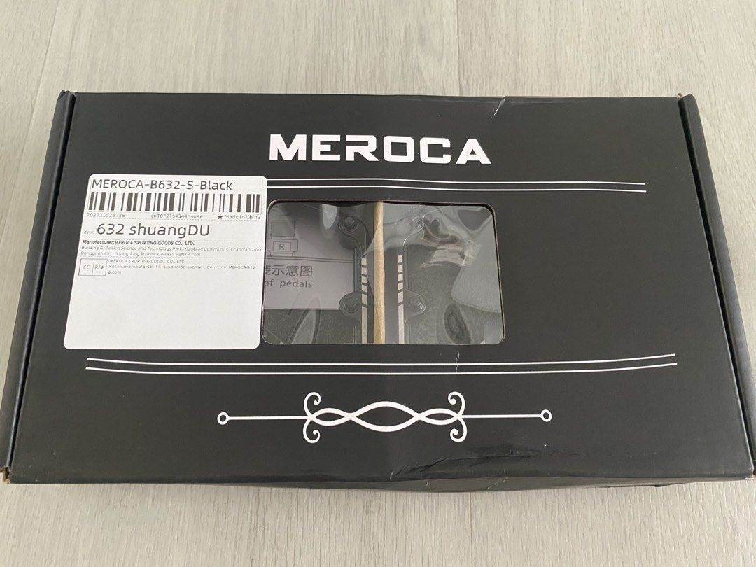 Bicycle Pedal Meroca B632-S Black For MTB (Category: Parts & Accessories) located in Singapore. Submitted by friendinsg (Listing ID 1439256272, Image 1). Description: - Brand new Meroca B632-S bike pedals - Colour: Black - Bearings: Double DU - Includes: - Pedals - Instruction manual - Allen key - Ready to install - Perfect for bike upgrades!.