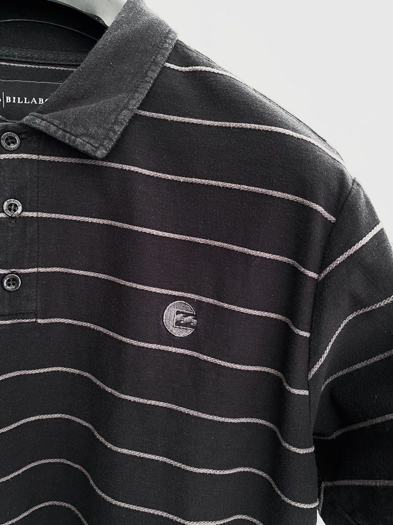 Billabong y2k Polo Shirt (Category: Tshirts & Polo Shirts ) located in Cebu City. Submitted by bestfits23 (Listing ID 1439405264, Image 3). Description: Billabong Y2k Mens striped Polo shirt Cotton fabric Classic embroidered logo L on tag 21x29 actual dimes Very good condition Sign of usage price add shipping.