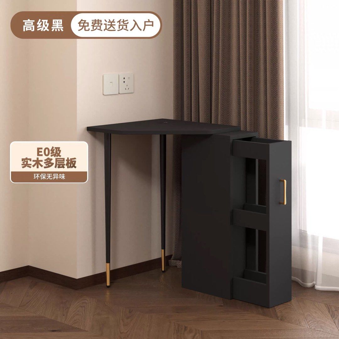 black corner dresser Corner Cabinet-J185 Small Corner Cupboard, Colonial Style main image 1