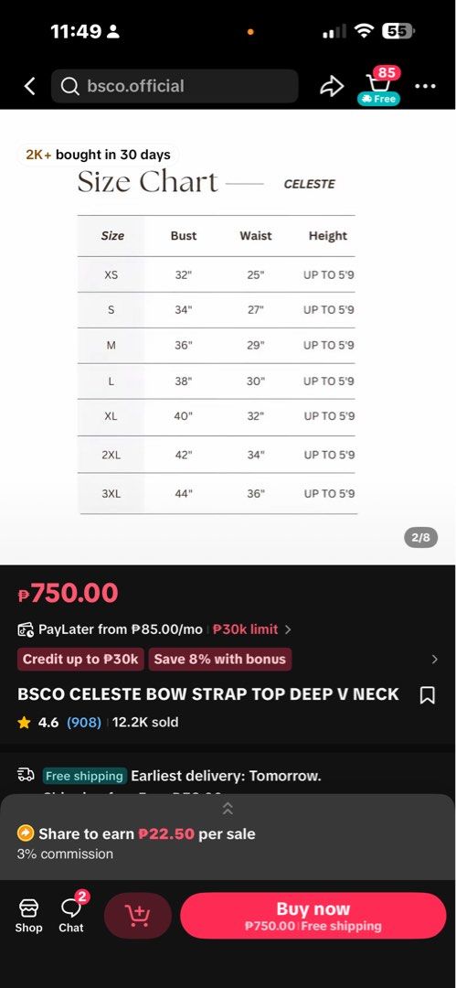 Dainty Vneck top with ribbon Off White in size XL (Category: Blouses) located in Manila. Submitted by byally (Listing ID 1439282567, Image 2). Description: BSCO (from Tiktok) Celeste top v-neck with ribbon in Off White in size XL - brand new, never worn - casual linen - size XL, check size chart - super nice in person! perfect for going out, can dress up or down - RFS: bought wrong size *I’m also selling this in maroon!.