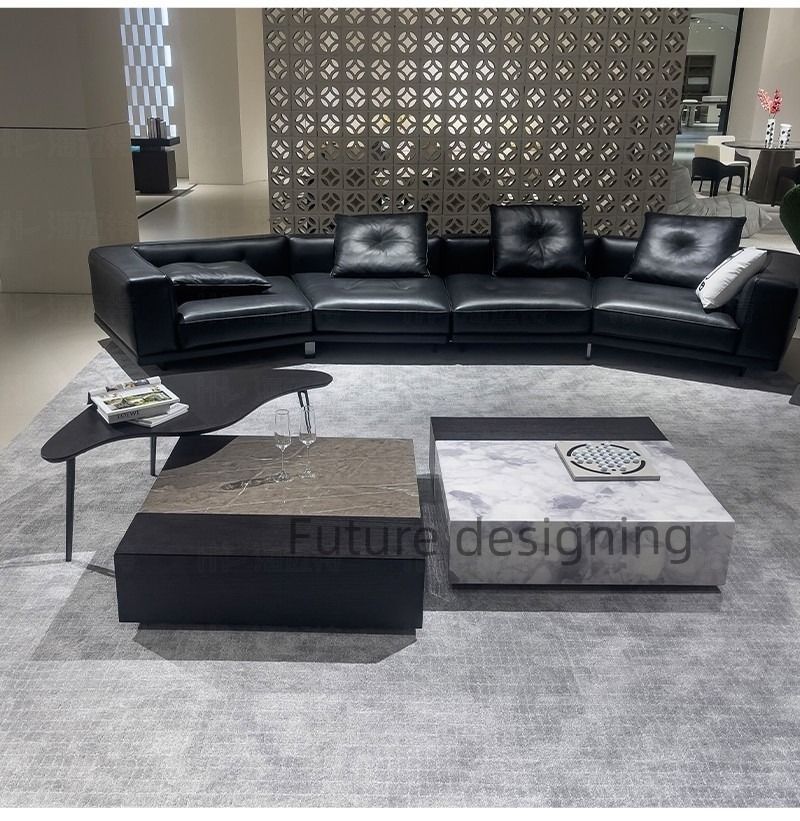 Coffee Table (Category: Tables & Sets) located in Singapore. Submitted by furnituredesign (Listing ID 1439276294, Image 3). Description: Material: Solid Wood Inner Frame with Stone Veneer + Smoked Wood Veneer / Color: Light Tianyuan 3978 Marble + Dark Tianyuan 3897-1 Marble Price: $1039.