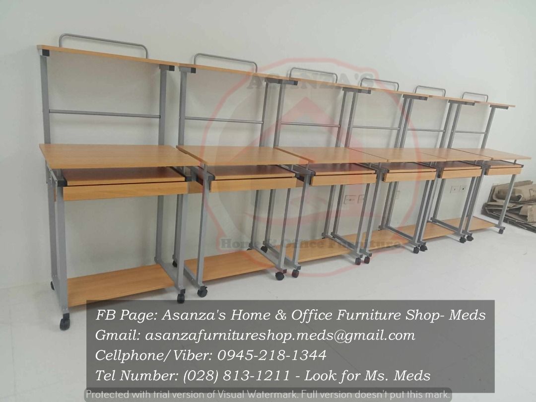 COMPUTER TABLE | OFFICE FURNITURE DIRECT SUPPLIER (Category: Other Home Furniture) located in Quezon City. Submitted by asanzameds.1995 (Listing ID 1439324574, Image 2). Description: ASANZA'S HOME & OFFICE FURNITURE SHOP 🔥 2026 FACTORY SALE -BIG DISCOUNTS! COMPUTER TABLE ✨ These chairs combine seating with a small writing surface, making them a common sight in lecture halls, training rooms, and schools. They are often foldable for easy storage. 