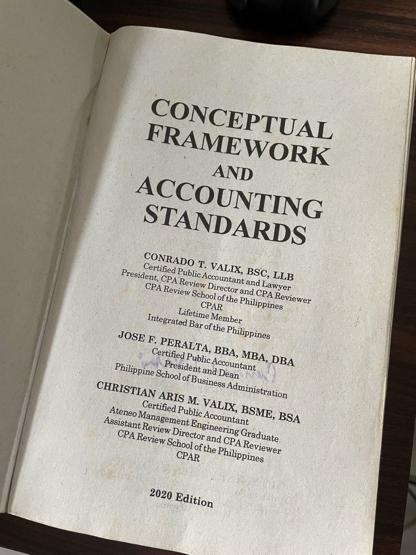 Conceptual Framework and Accounting Standards 2020 Edition (Category: Textbooks) located in Quezon City. Submitted by malfoy_declutter (Listing ID 1439319832, Image 2). Description: .