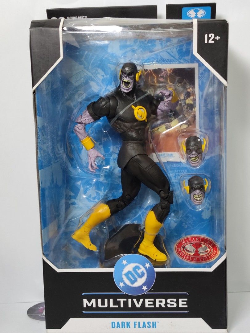 DC Multiverse Dark Flash Action Figure (Category: Toys & Games) located in Abucay. Submitted by lxtoyverse (Listing ID 1439391608, Image 1). Description: damage box - DC Multiverse Dark Flash action figure - Detailed design - Includes figure and head accessories - Brand new in original packaging - Collectible item for DC Comics fans and action figure enthusiasts.