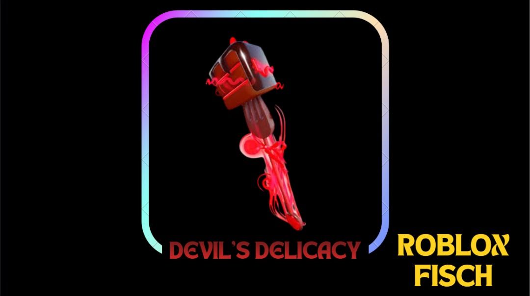 Devil's Delicacy | Roblox Fisch (Category: Others) located in Marikina City. Submitted by vividly3 (Listing ID 1439407190, Image 1). Description: Roblox Fisch - Devil's Delicacy (Evil Pitch Fork Rod Skin): 50php Devil's Delicacy is a Limited rod skin in Fisch, that could be purchased from the shop for The icon for (Robux 199) payment method: gcash only Process of payment: Level 15 required in order to received fish after payment I will join your 