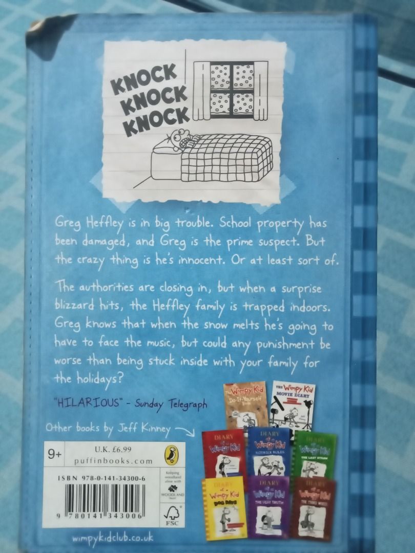 Diary of a Wimpy Kid: The Meltdown (Category: Children's Books) located in Caloocan City. Submitted by hobbyist1905 (Listing ID 1439378812, Image 2). Description: - Title: Diary of a Wimpy Kid: The Meltdown - Author: Jeff Kinney - Story: Greg Heffley is in big trouble! - Plot: School property damaged, Greg is the prime suspect, and a blizzard traps the family. - Publisher: Puffin Books - Age: 9+.