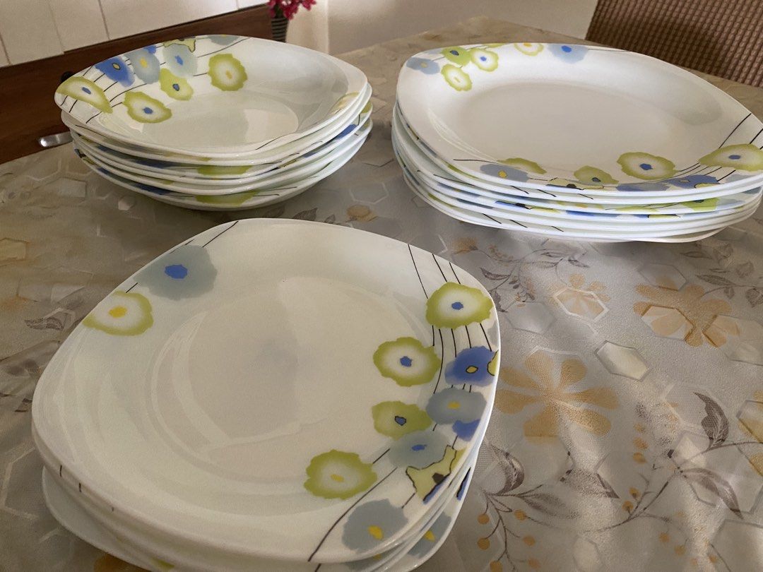 Floral white Square Dinnerware Set460899579142481921