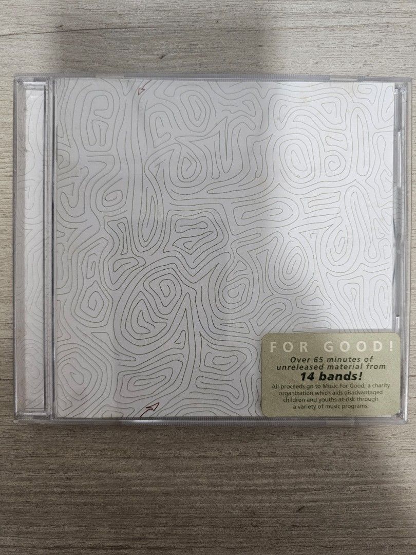 For Good! Compilation CD (Category: CDs & DVDs) located in Singapore. Submitted by bangsat_records (Listing ID 1439269708, Image 1). Description: - Compilation CD with music from 14 bands. - Features tracks: 'The Sad Song', 'White Hearts Lane', 'Against the Grain', and more. - Comes in original packaging. - Self Collect.